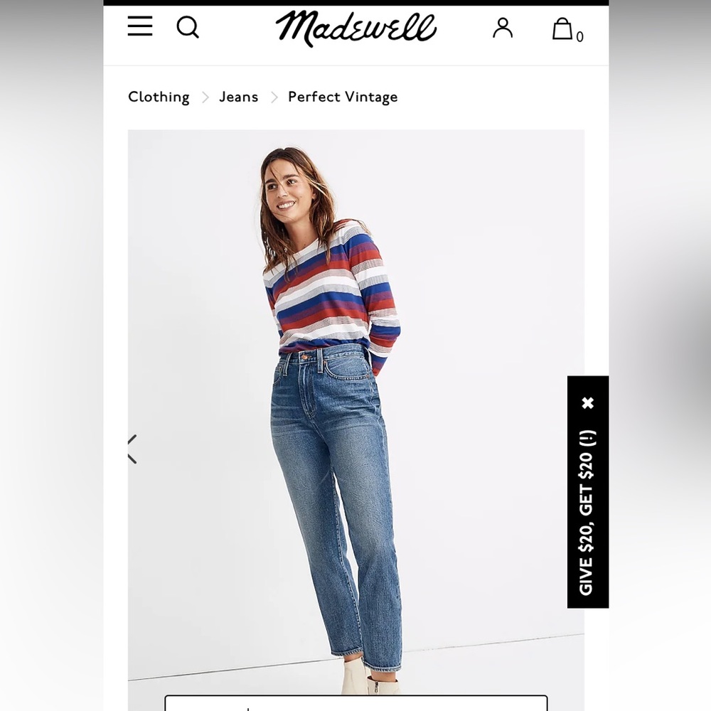 Madewell The Momjean Size 28.